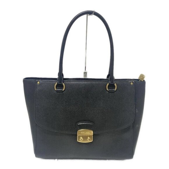 COACH Cross grain leather Avery tote F48629 Black Leather - Tote Bag - Picture 1 of 10